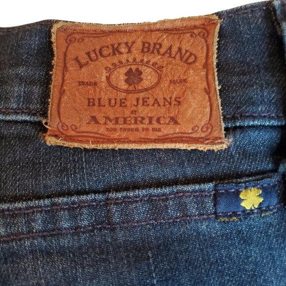 LUCKY BRAND SZ 0/25 Charlotte Rail Skinny Cropped Mid-rise Blue Jeans - Picture 5 of 13